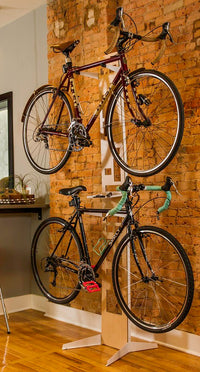 The Hottie 2 Bike Storage Stand, a Beautiful & Elegant Fusion of Wood and steel