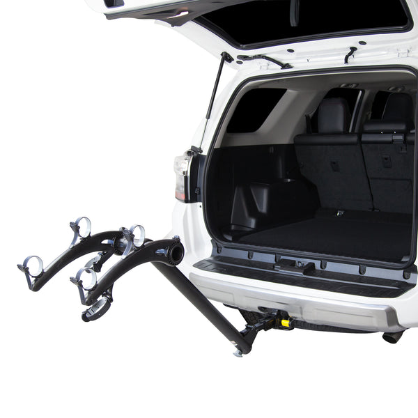 Bones 2-Bike Hitch Rack With Easy Fold Design and Tilting Base