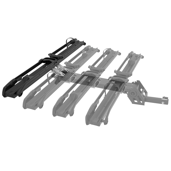 Saris MHS add-on compatibility diagram — DUO tray on 3-bike base