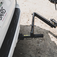 Saris Hitch Tightener for 2-inch receivers — anti-wobble stabilizer installed
