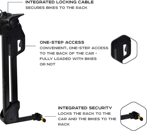 Glide EX 4-Bike Hitch Rack With Effortless One-Handed Glide Operation