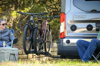 Saris SuperClamp HD loaded with two bikes at the trailhead