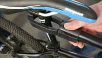 Saris Bike Beam — close-up of frame clamp and locking bolt detail