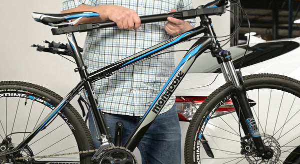 Saris Bike Beam — mounted on a cargo bike non-standard frame