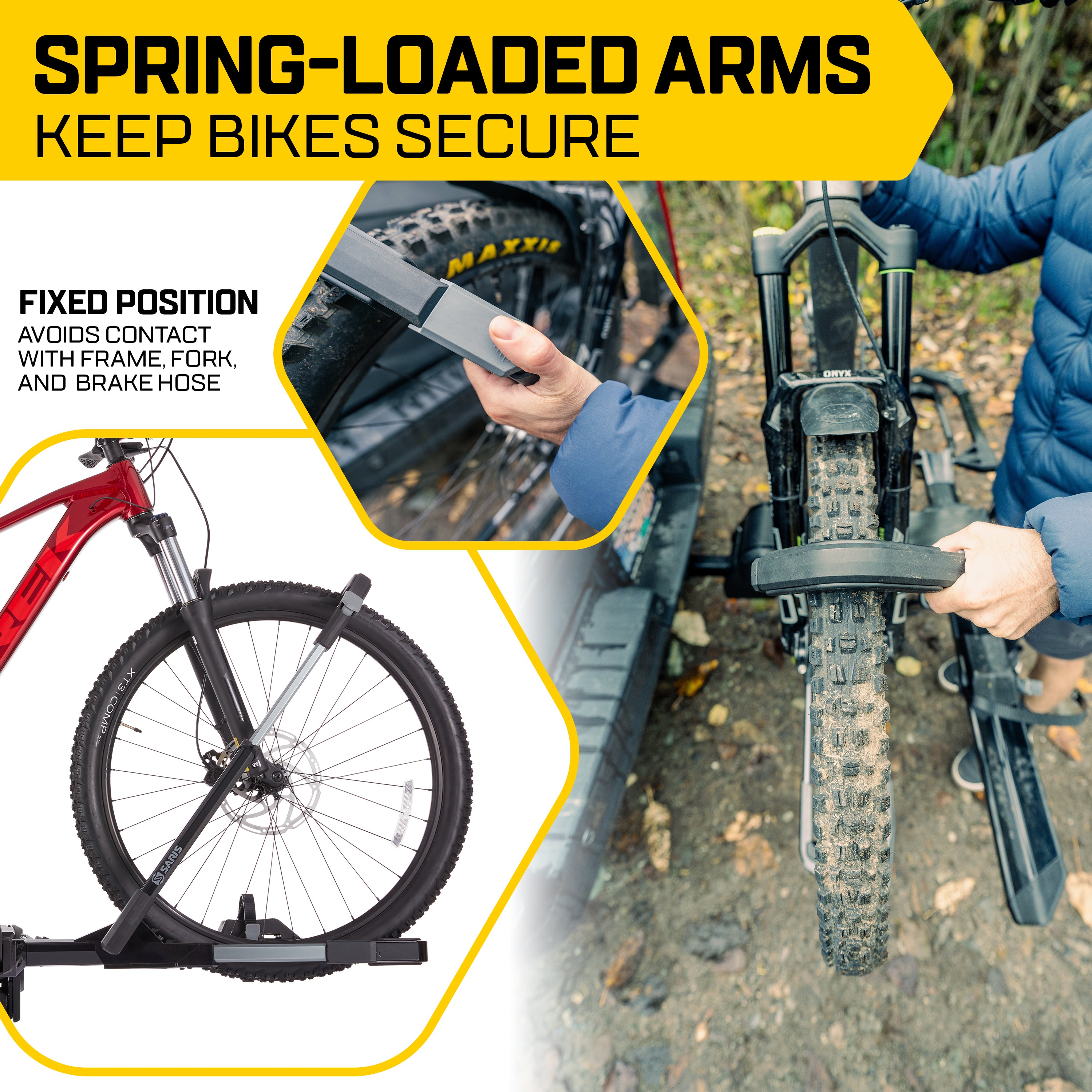 Soarify Bike Rack Saris EDGE 2-Bike Hitch Rack – Zero Frame Contact, Tool-Free Install ...