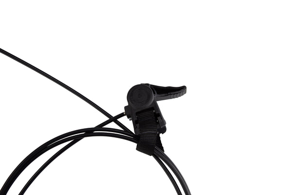 Saris MAG+ Indoor Bike Trainer — remote handlebar resistance shifter cable routed along bar