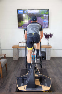 Saris H3 Direct Drive Trainer mounted on MP1 Nfinity Platform