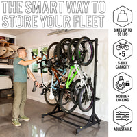 Bicycle Wardrobe 5-Bike Storage Rack