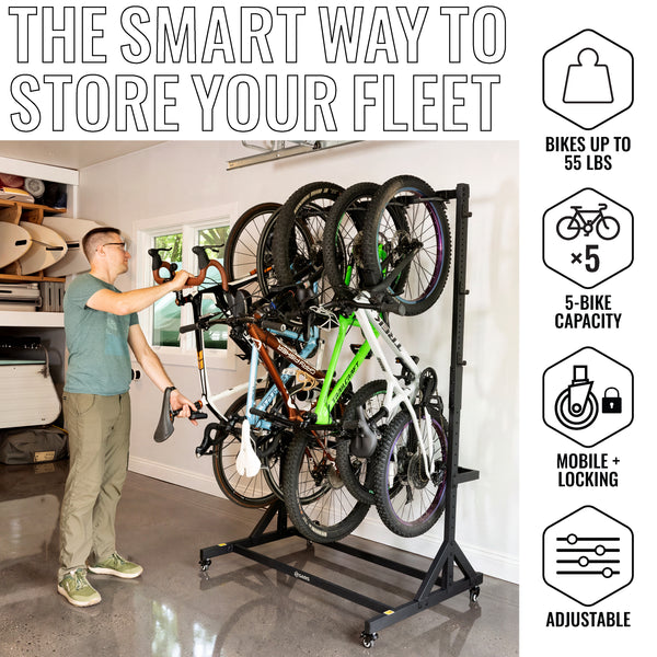 Bicycle Wardrobe 5-Bike Storage Rack
