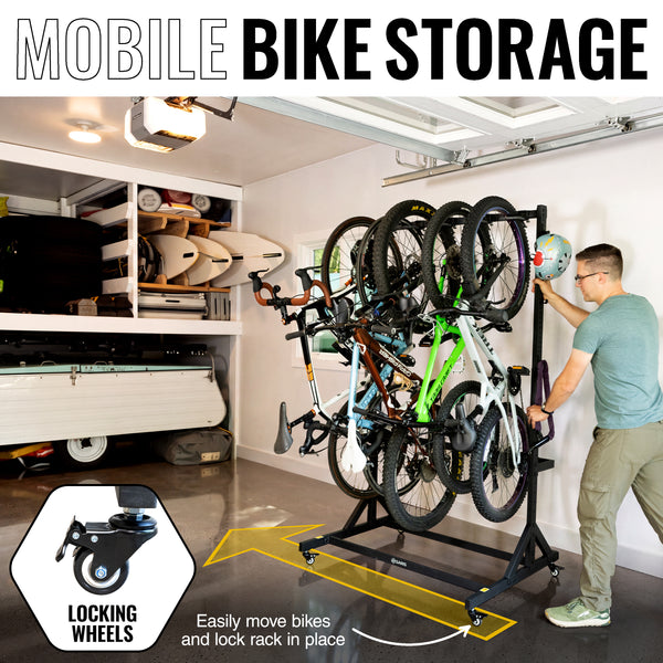 Bicycle Wardrobe 5-Bike Storage Rack