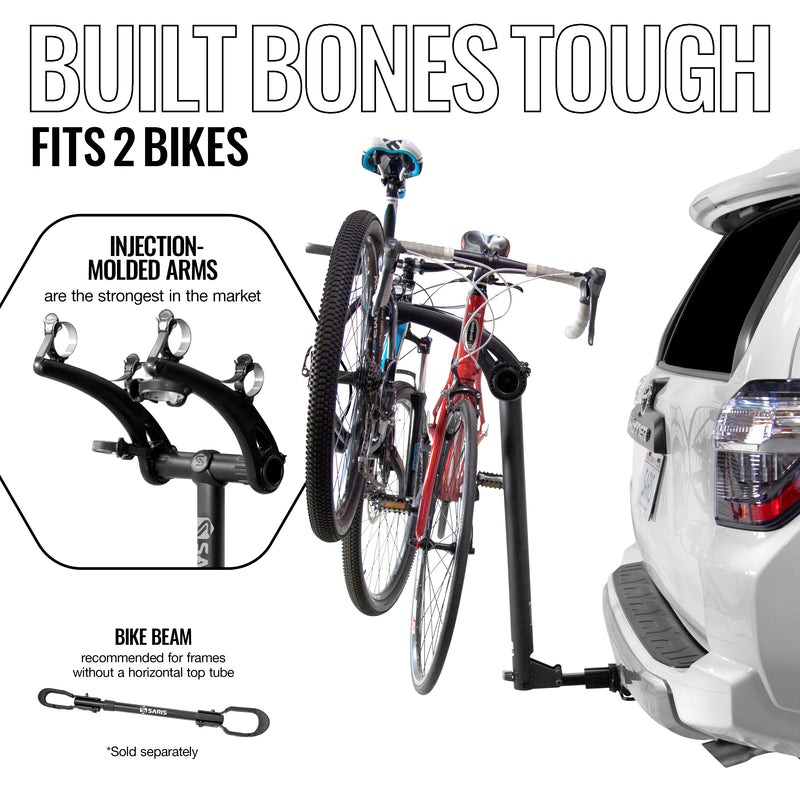 Bones 2-Bike Hitch Rack With Easy Fold Design and Tilting Base – Saris