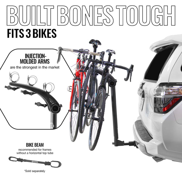 Bones 3-Bike Hitch Rack With Easy Fold Design and Tilting Base – Saris