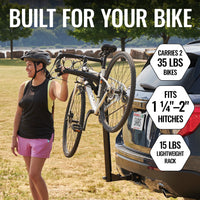 Bones 3-Bike Hitch Rack With Easy Fold Design and Tilting Base