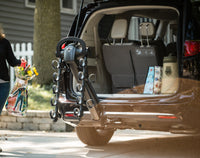 Saris Glide EX 5-Bike Hitch Rack — installed on vehicle