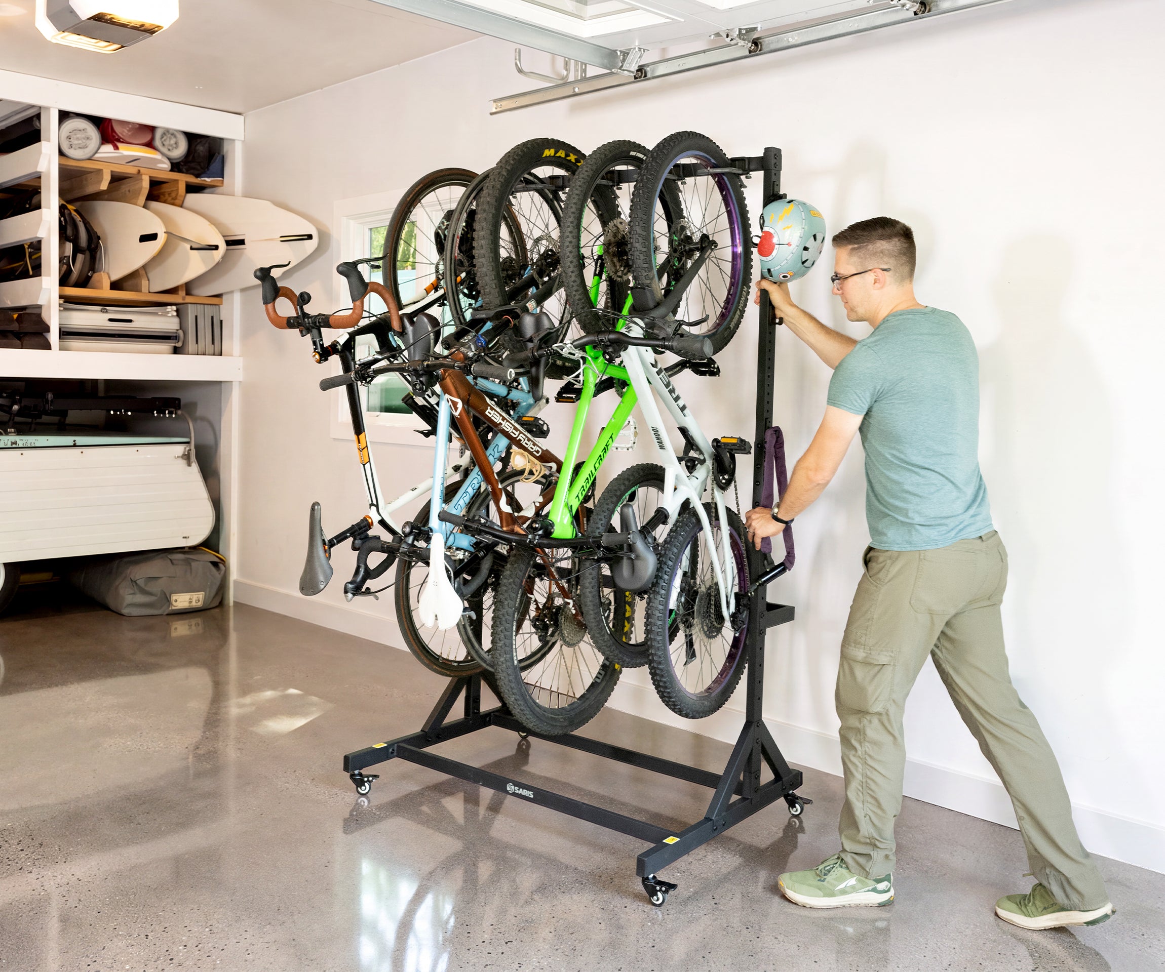 Bicycle Wardrobe 5-Bike Storage Rack