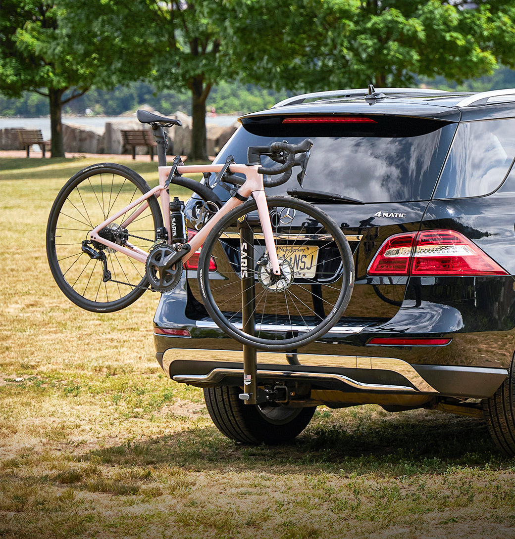 Bones 2-Bike Hitch Rack With Easy Fold Design and Tilting Base