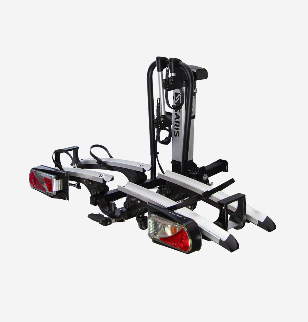 Door County 2-Bike Motorized Hitch Rack, Electric Lift, Easy Tilt & Electric Rear Lights