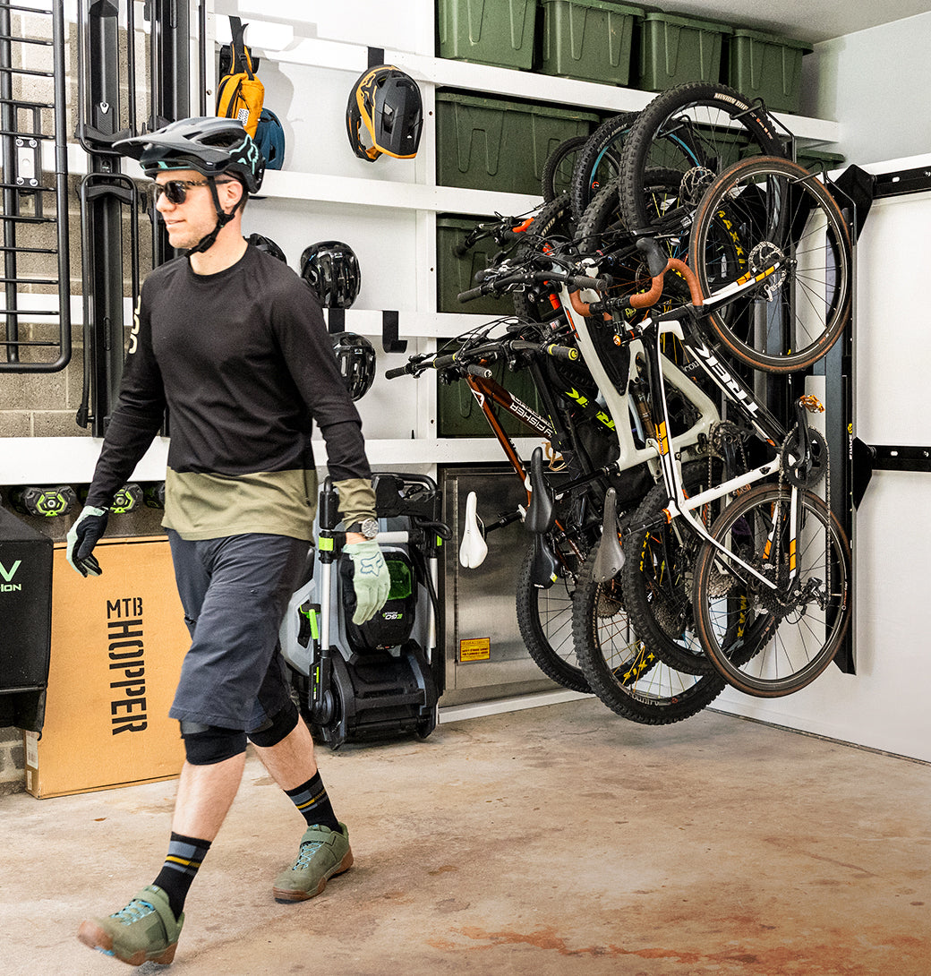 Universal Bike Trac Vertical Bike Storage Solution
