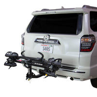 Saris SuperClamp HD 2-Bike Hitch Rack — drive side showing arm and hitch insert