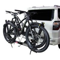 Saris SuperClamp HD 2-Bike Hitch Rack — non-drive side profile view
