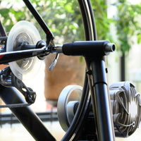 Saris Quick-Release Trainer Skewer — cam lever open position for easy wheel removal