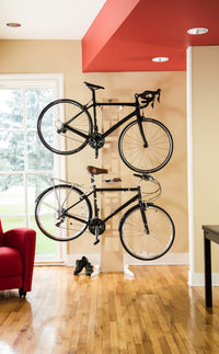 The Hottie 2 Bike Storage Stand, a Beautiful & Elegant Fusion of Wood and steel