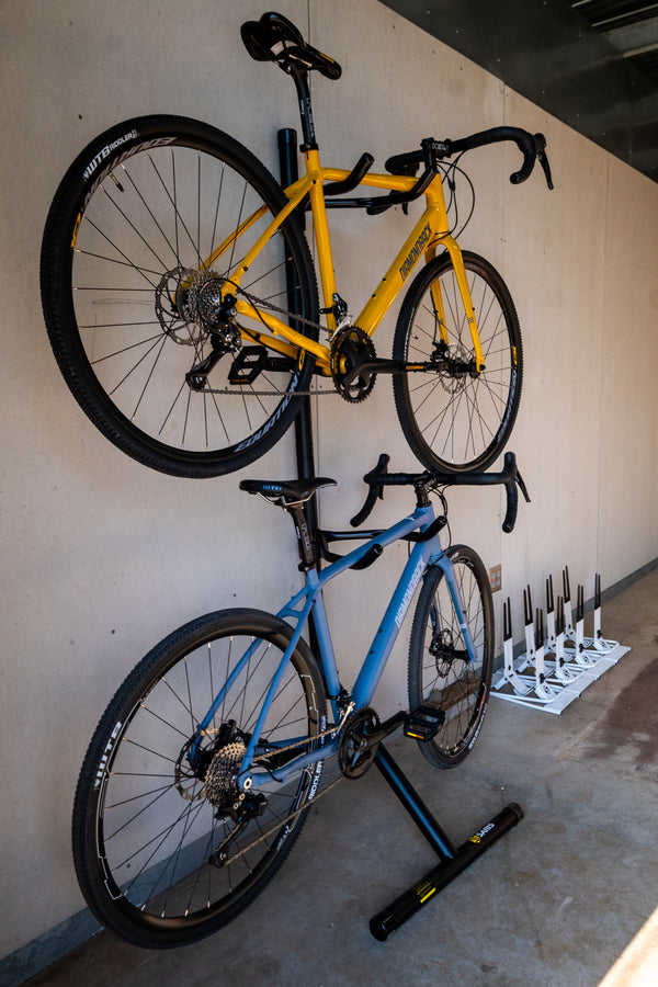 Bike Bunk 2 bike Storage Gravity Stand, no drilling required