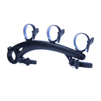 Saris Bones 3-Bike Trunk Rack — left arm extended showing hook arch